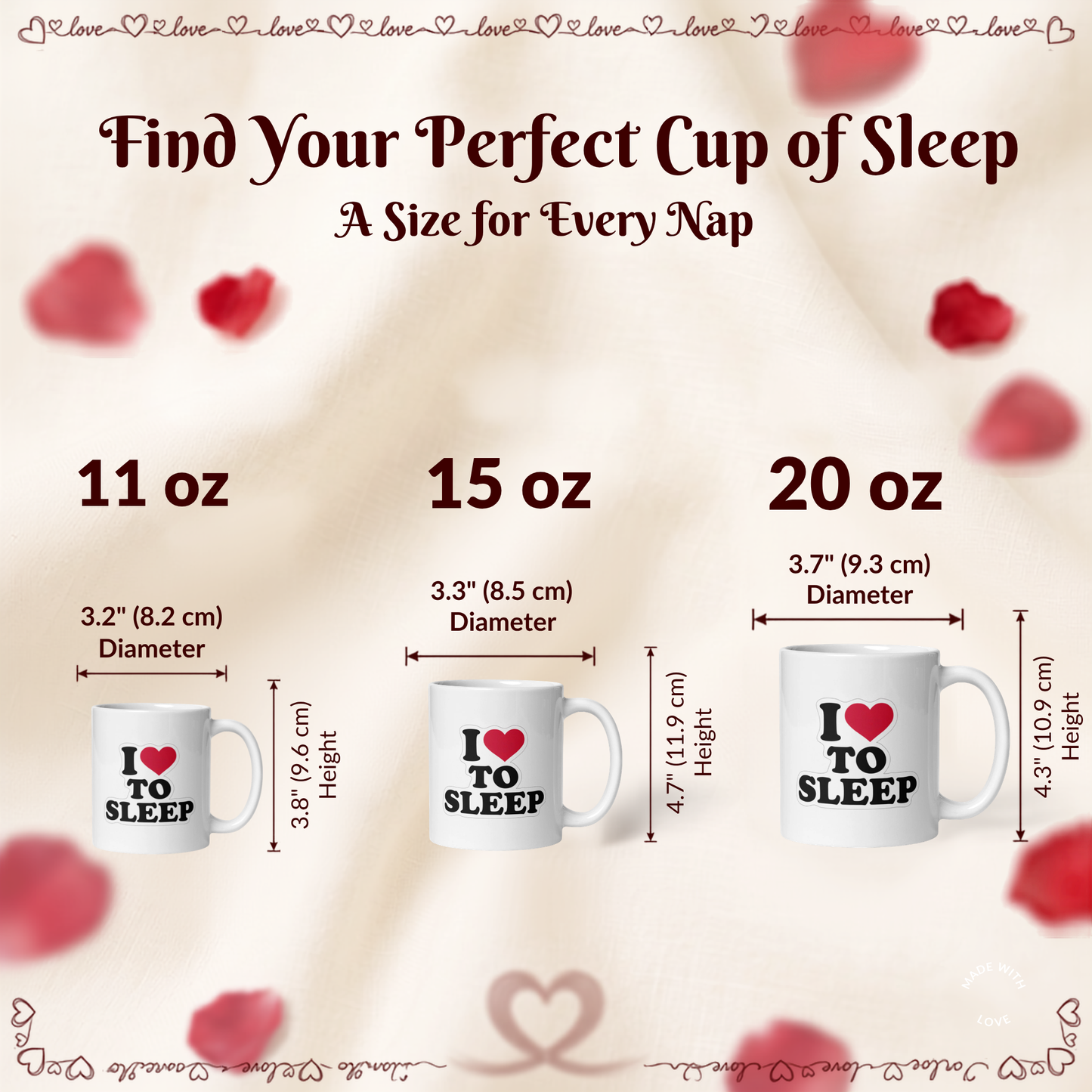 "I Love To Sleep" Funny Coffee Mug – Premium Ceramic Gift for Introverts